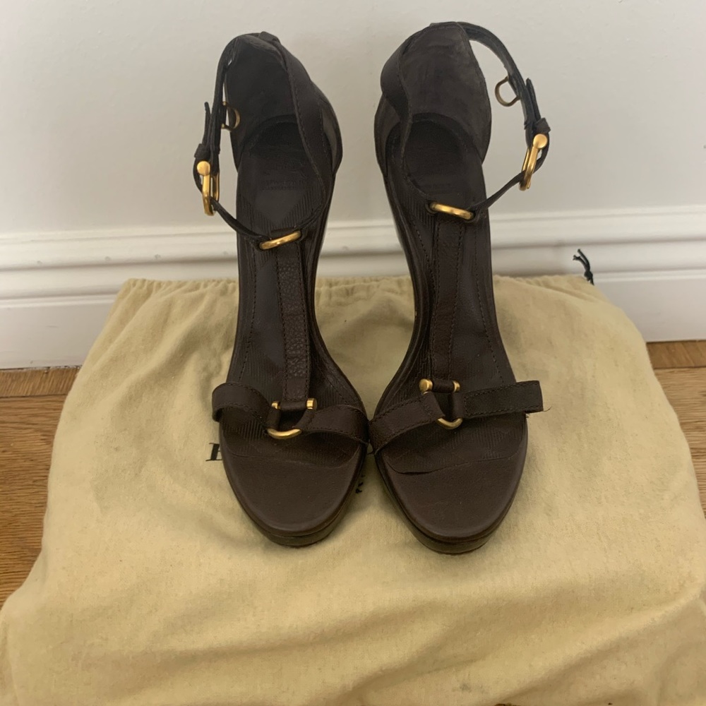 Burberry t strap sandals